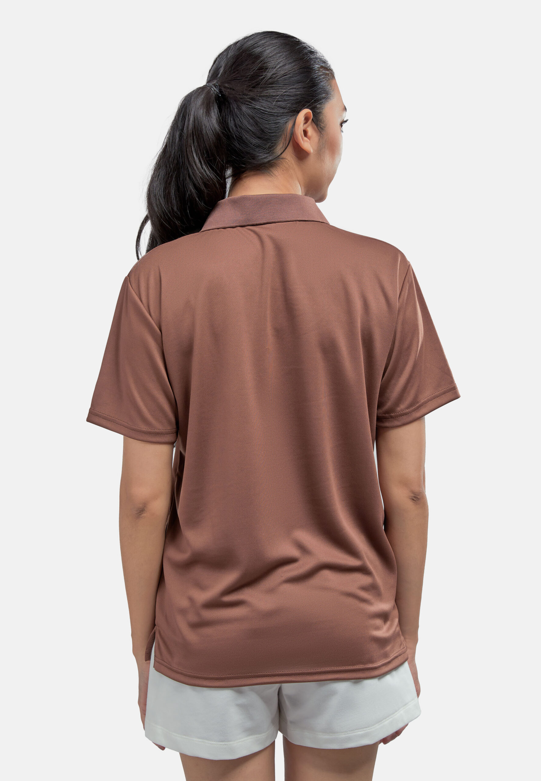 AIRtec Quick Dry Polo- Microfiber Mini Mesh-Dark Brown (P-703-34) - Image 4