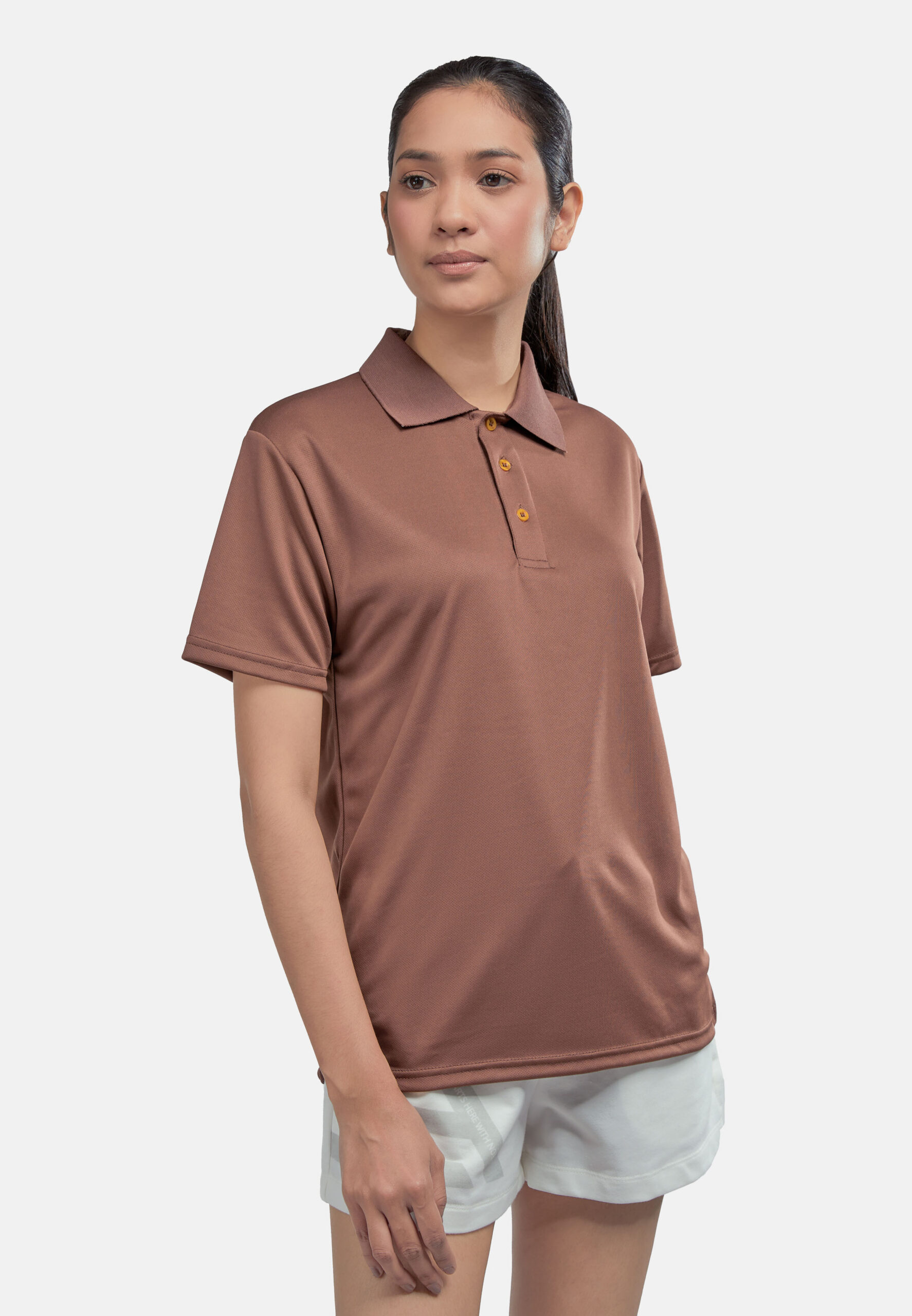 AIRtec Quick Dry Polo- Microfiber Mini Mesh-Dark Brown (P-703-34) - Image 3