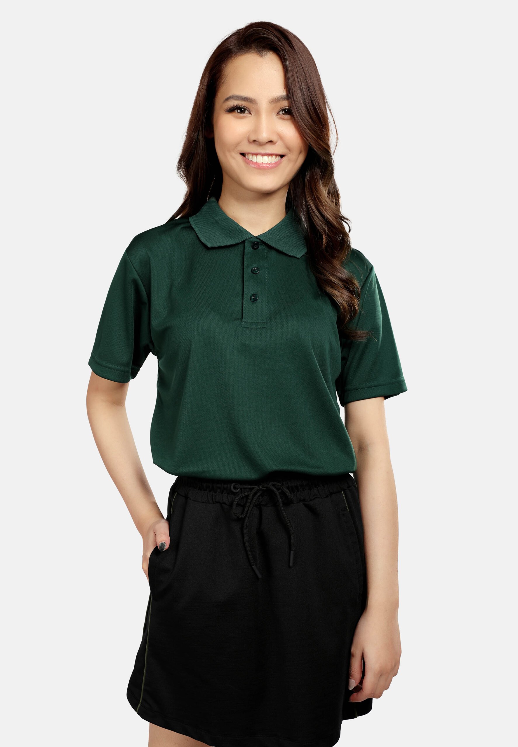 AIRtec Quick Dry Polo- Microfiber Mini Mesh-Dark Green (P-703-44) - Image 7