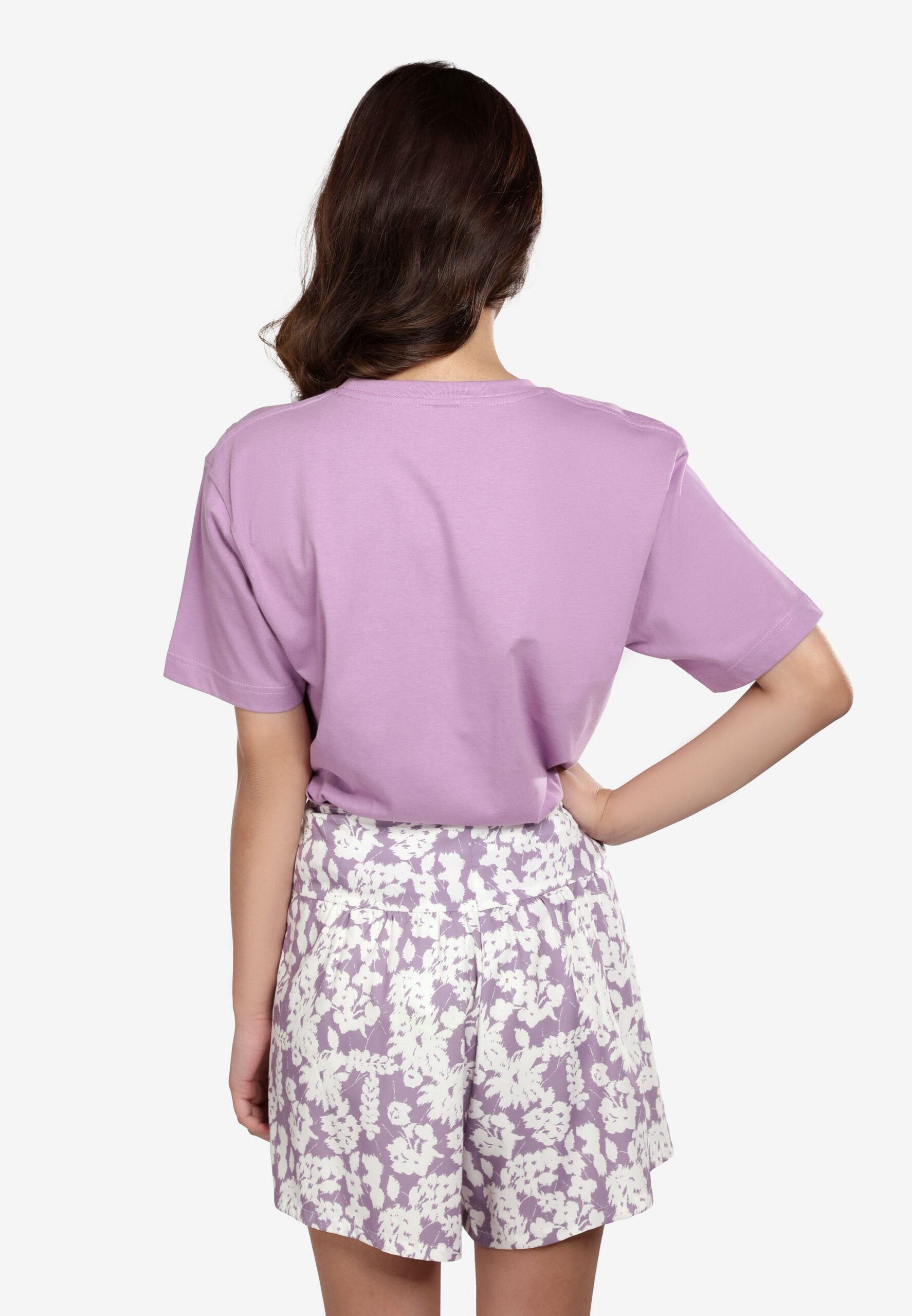 100% Cotton Round Neck (160 grams)- Lavender (P-901-46) - Image 8