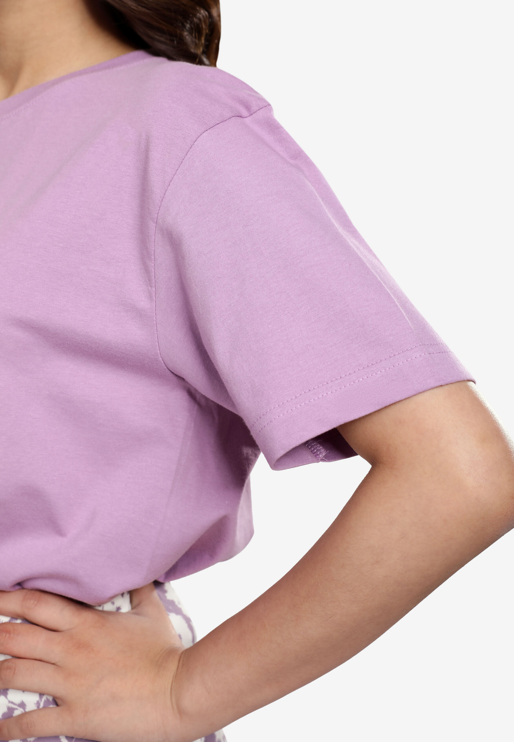 100% Cotton Round Neck (160 grams)- Lavender (P-901-46) - Image 10