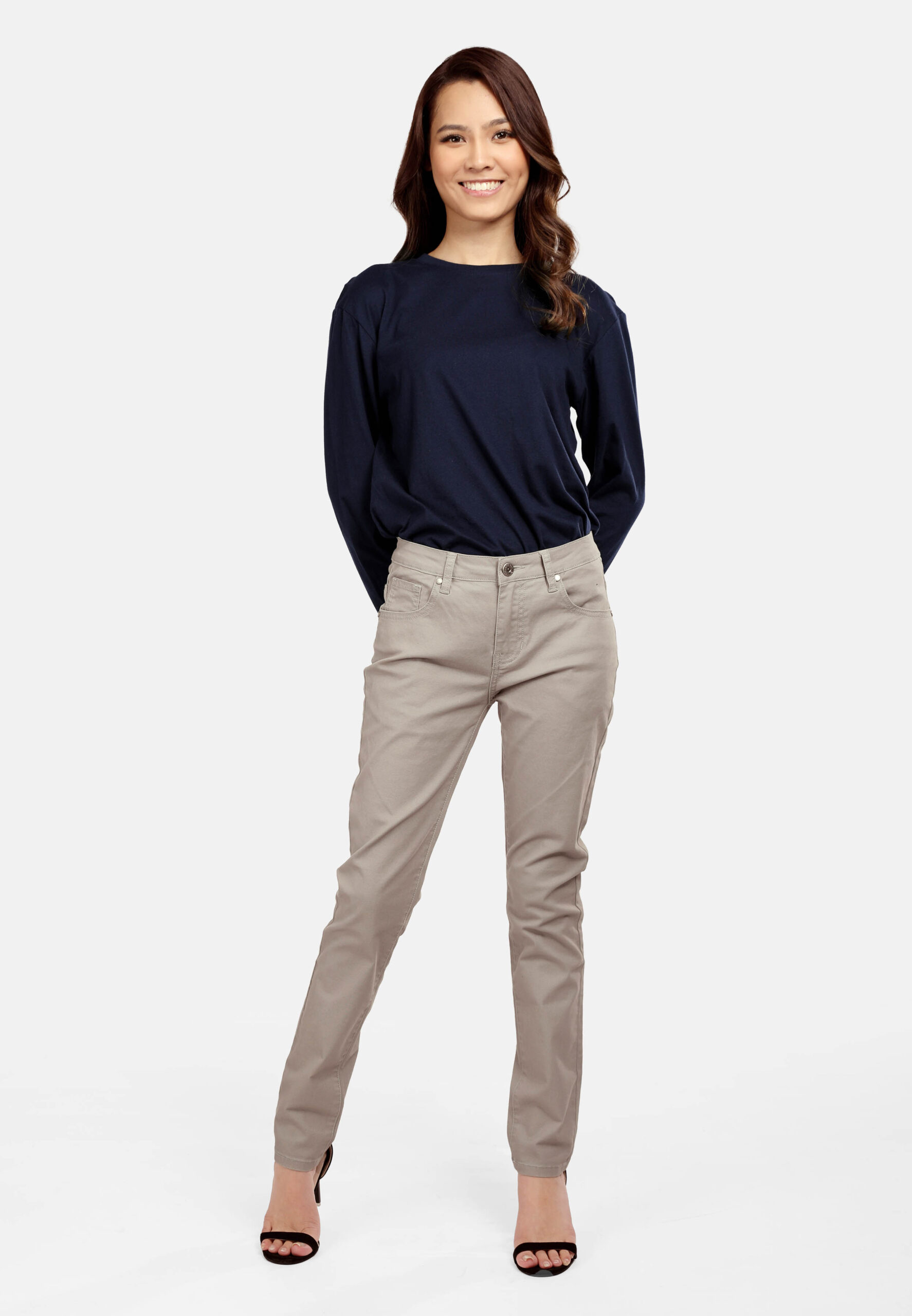 100% Cotton Long Sleeve Round Neck- Navy (P-601-08) - Image 7