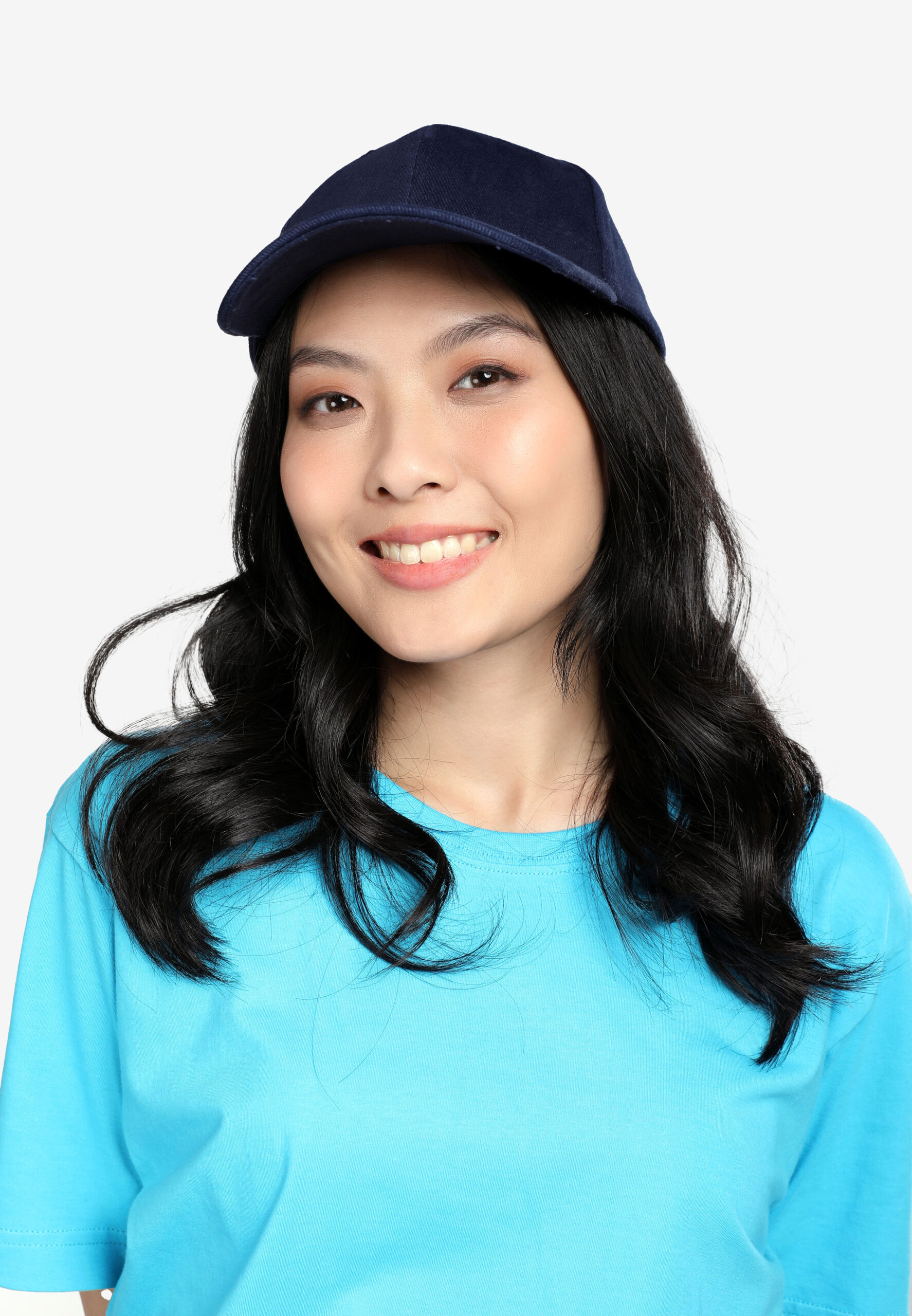 6 Panel Baseball Cap Adult Unisex-Navy (P-C01-08) - Image 3
