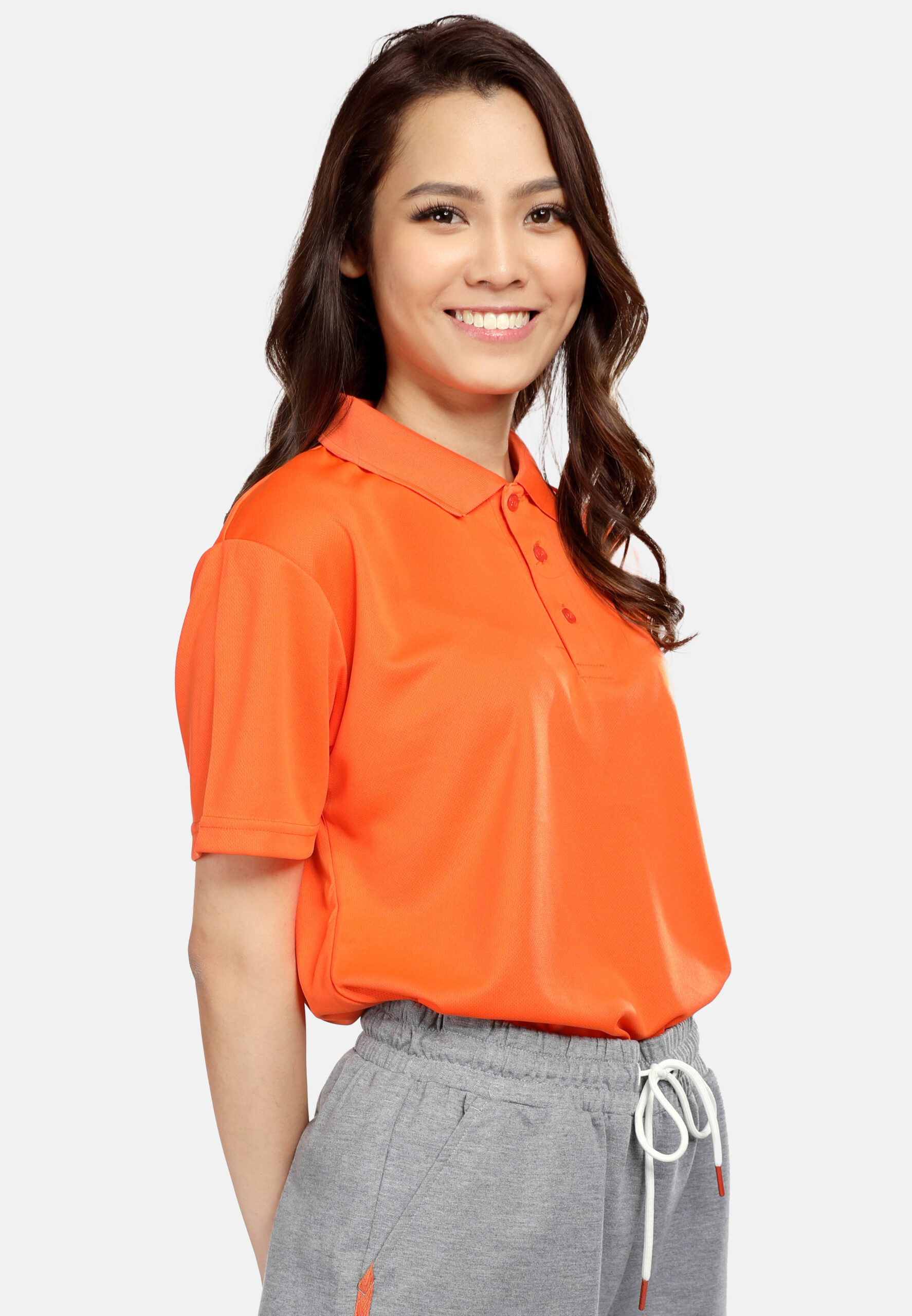 AIRtec Quick Dry Polo- Microfiber Mini Mesh-Orange (P-703-04) - Image 4