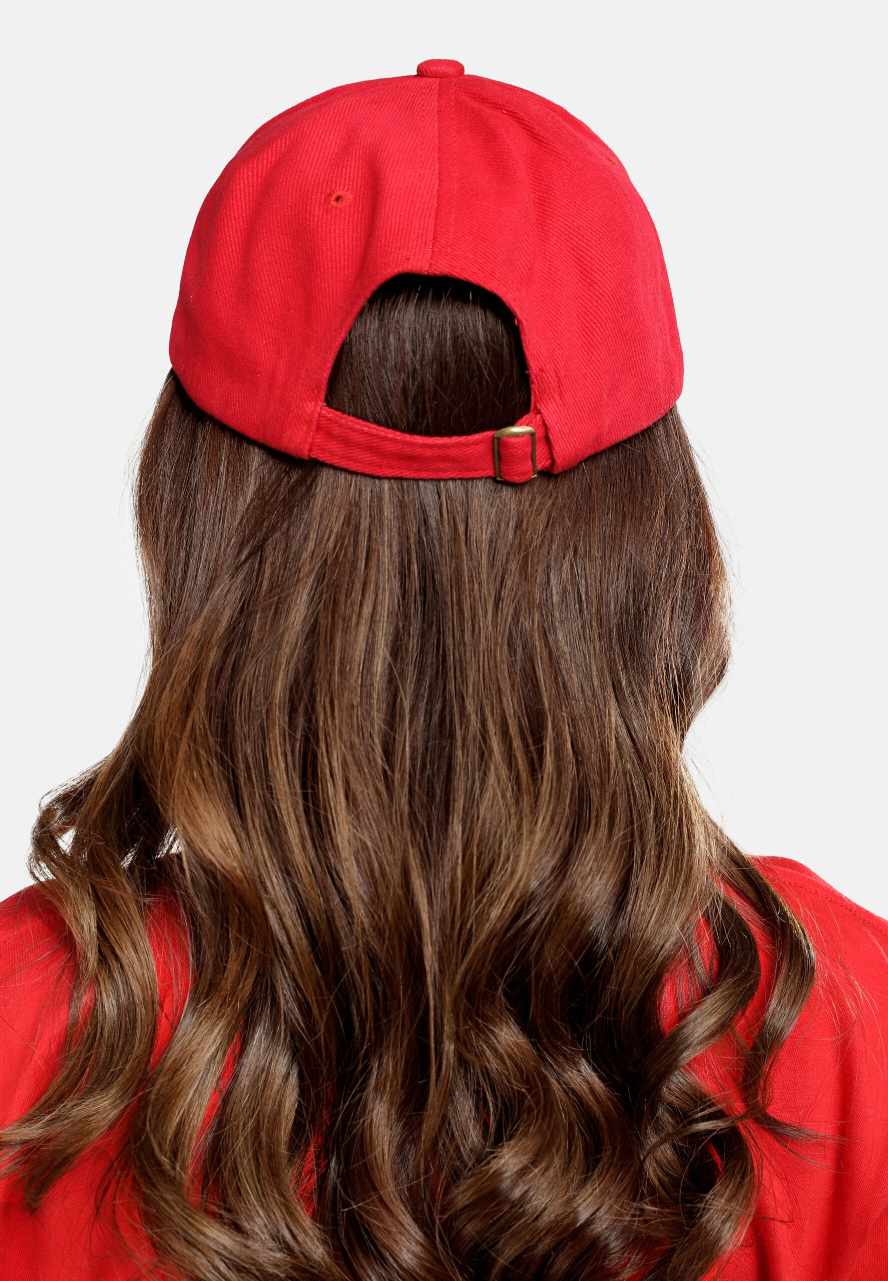 6 Panel Baseball Cap Adult Unisex-Red (P-C01-06) - Image 8