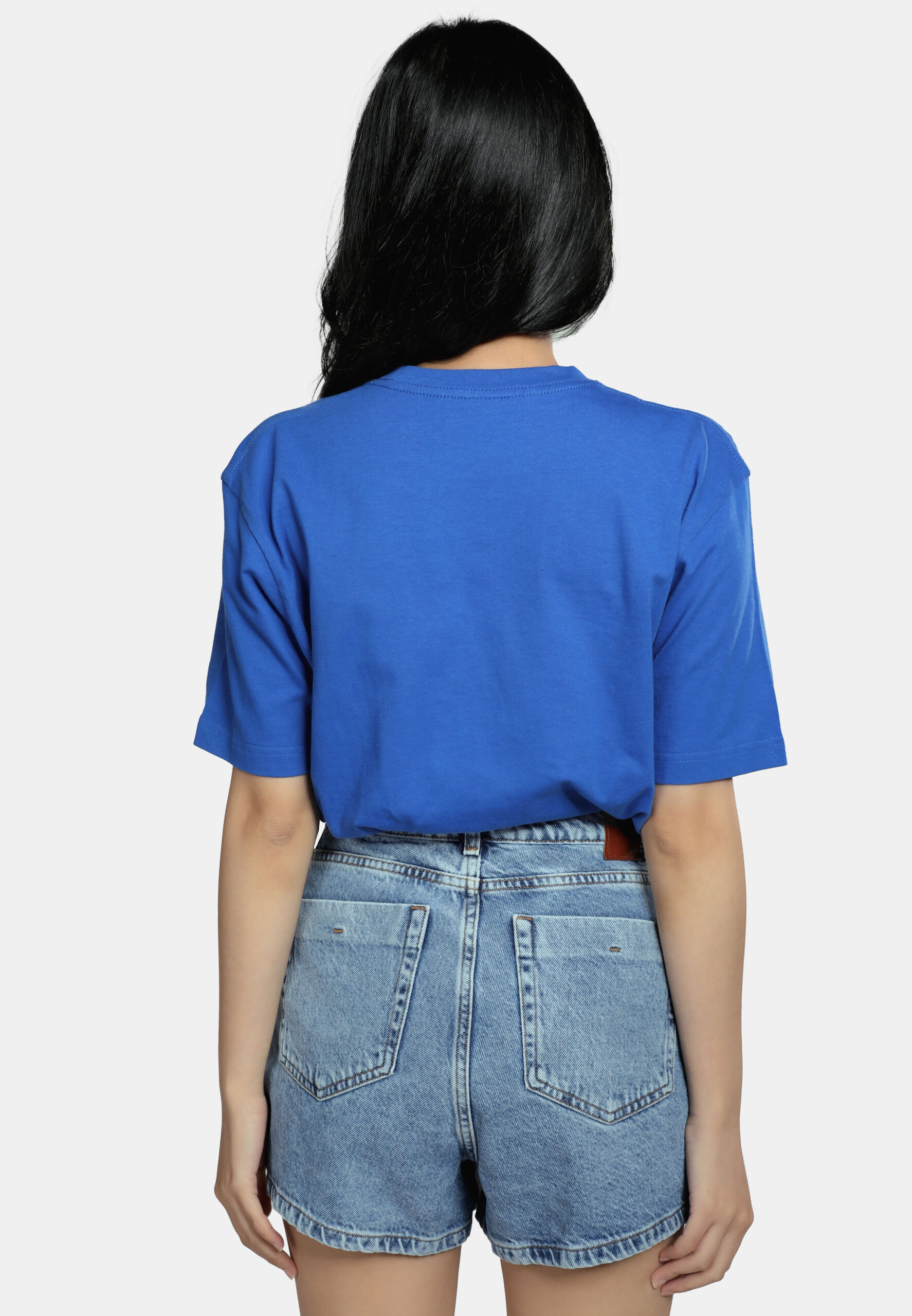 100% Cotton Round Neck (160 grams)- Royal (P-901-05) - Image 3