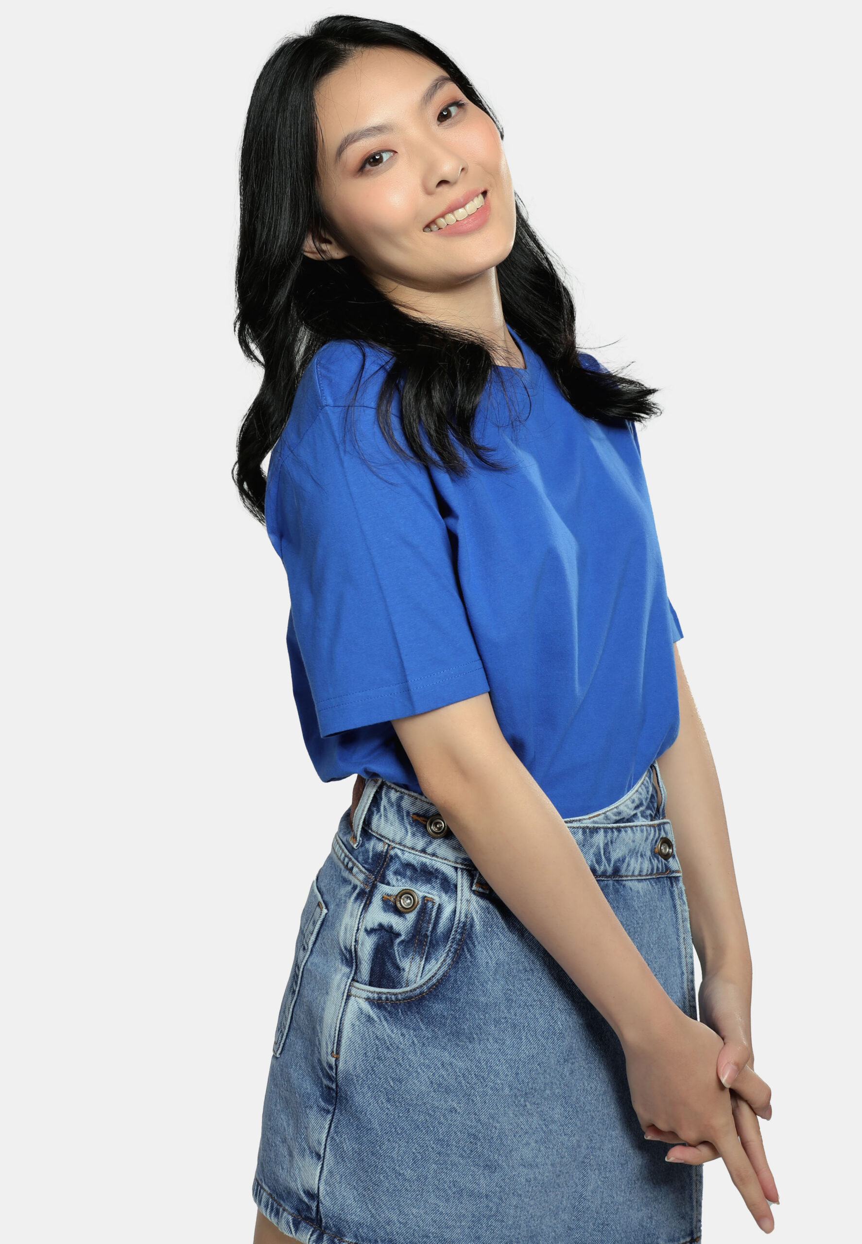 100% Cotton Round Neck (160 grams)- Royal (P-901-05) - Image 4