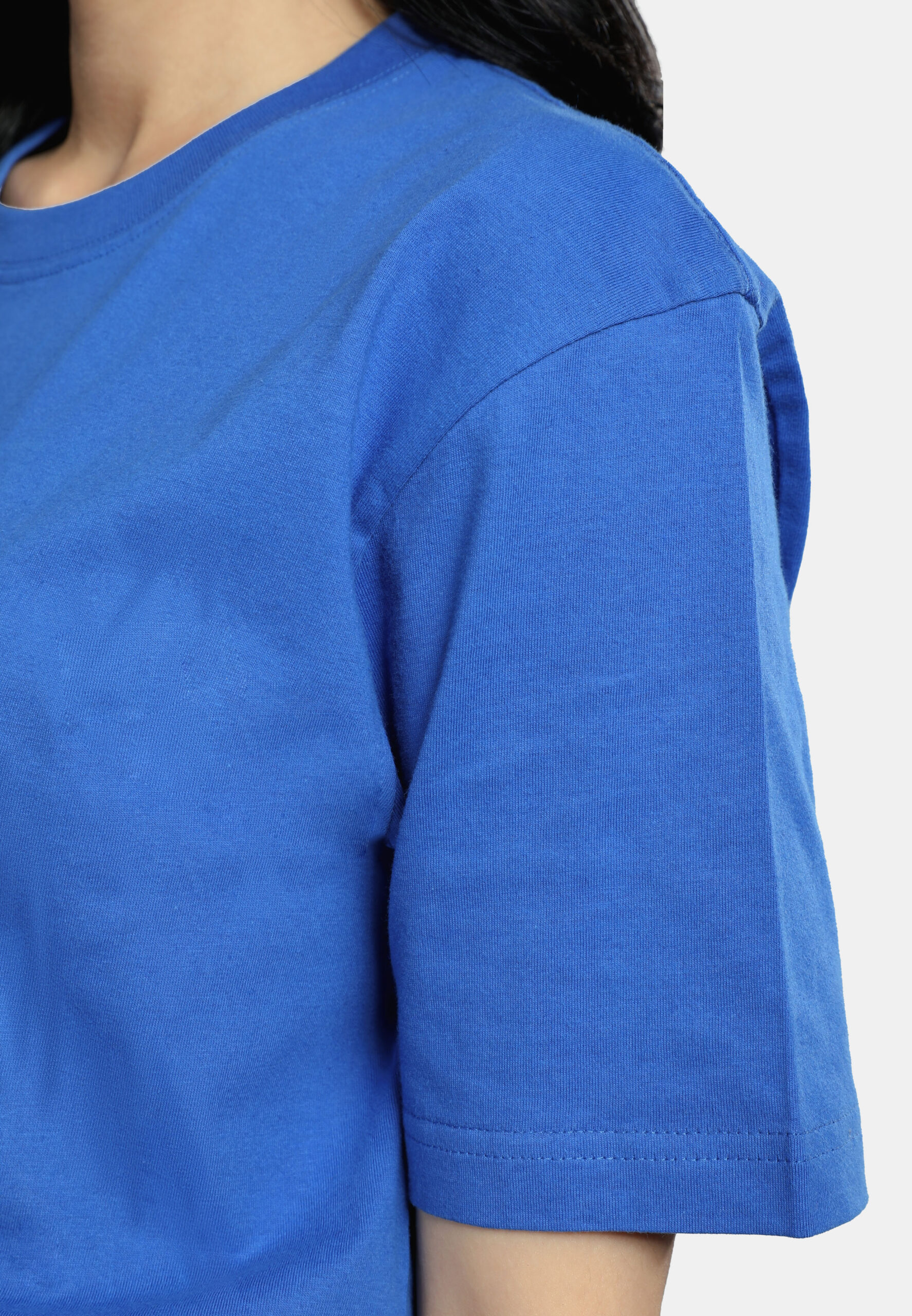 100% Cotton Round Neck (160 grams)- Royal (P-901-05) - Image 5