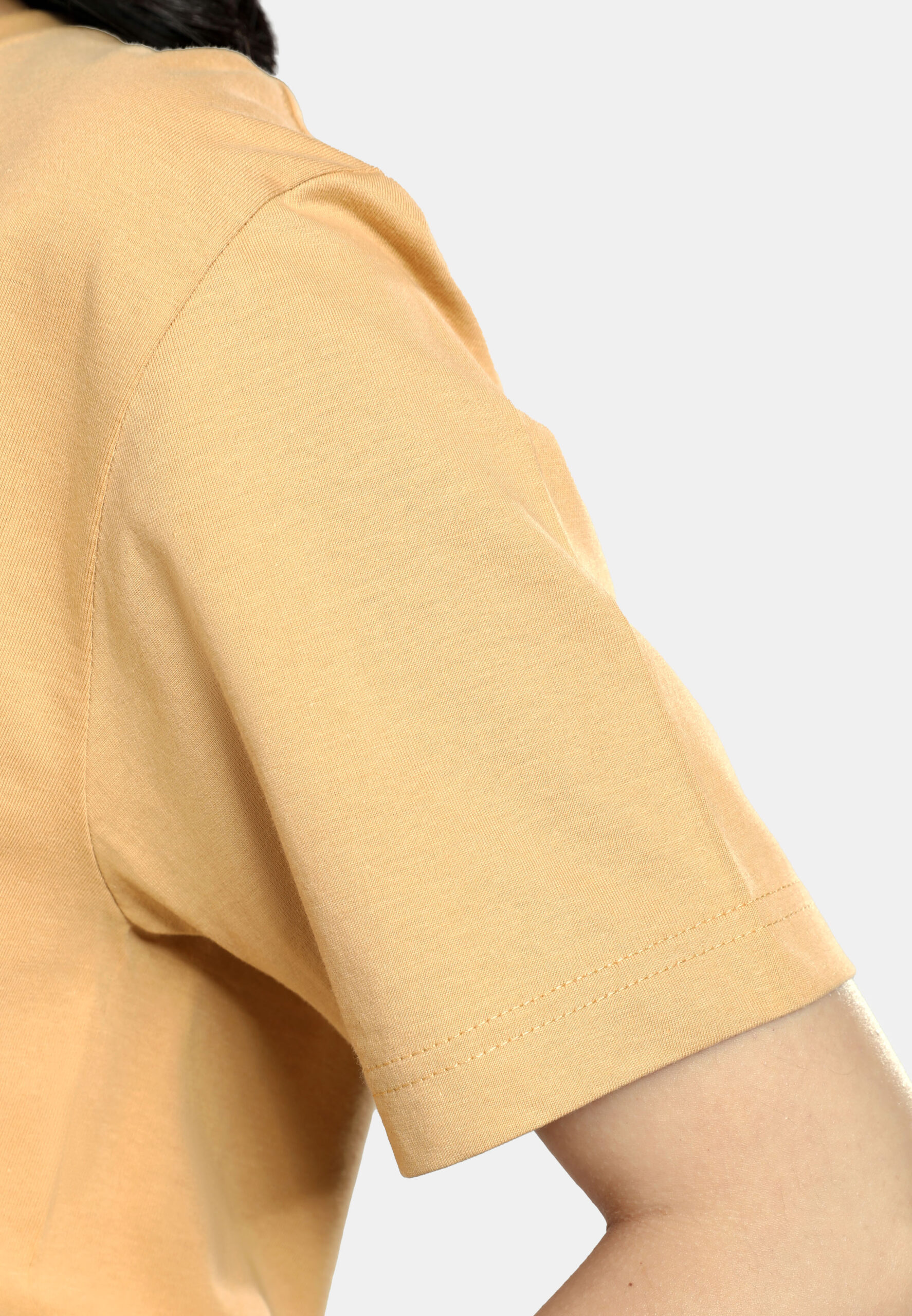 100% Cotton Round Neck (160 grams)- Sand (P-901-36) - Image 9