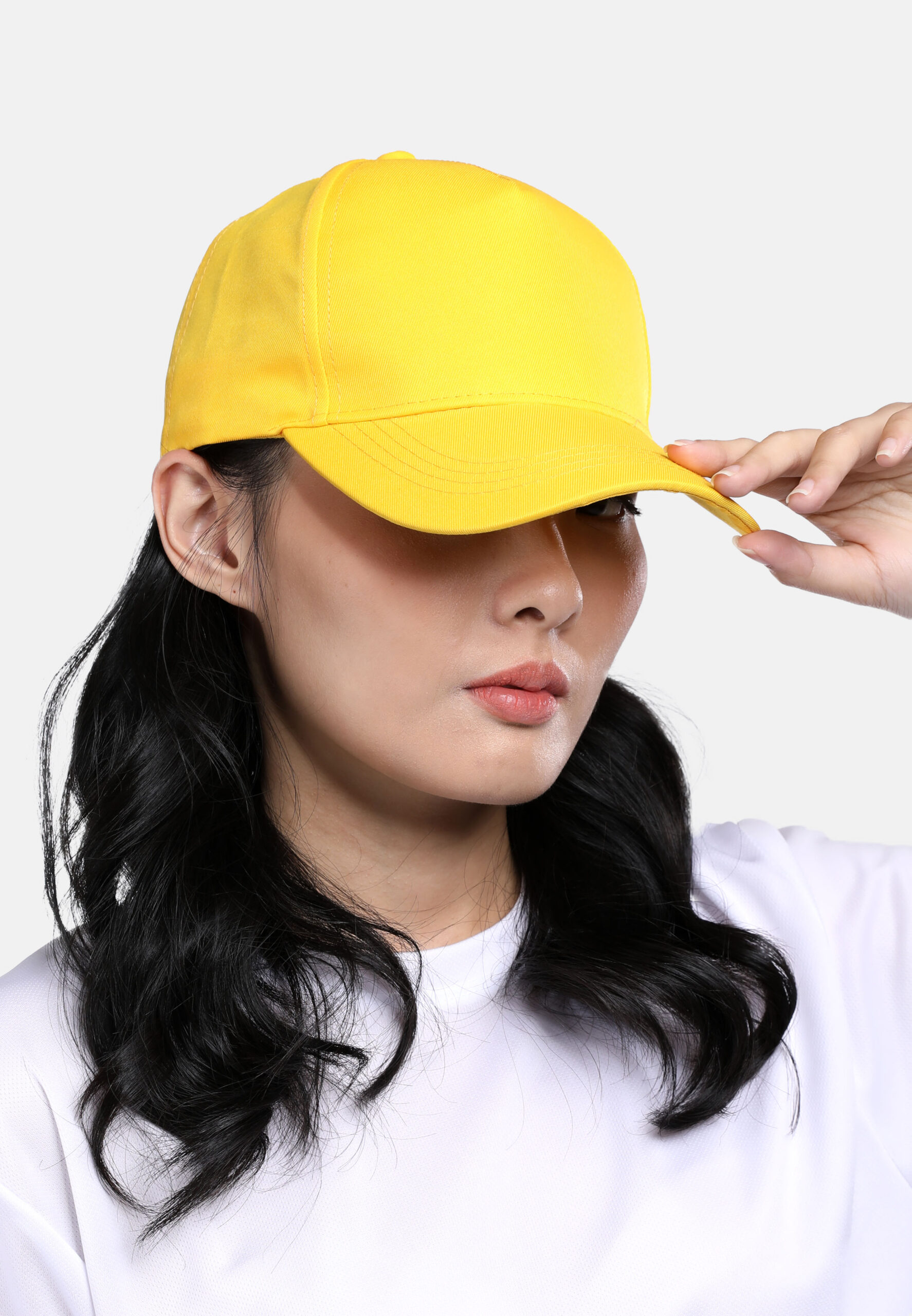 5 Panel Baseball Cap Adult Unisex-Yellow (P-C02-03) - Image 5