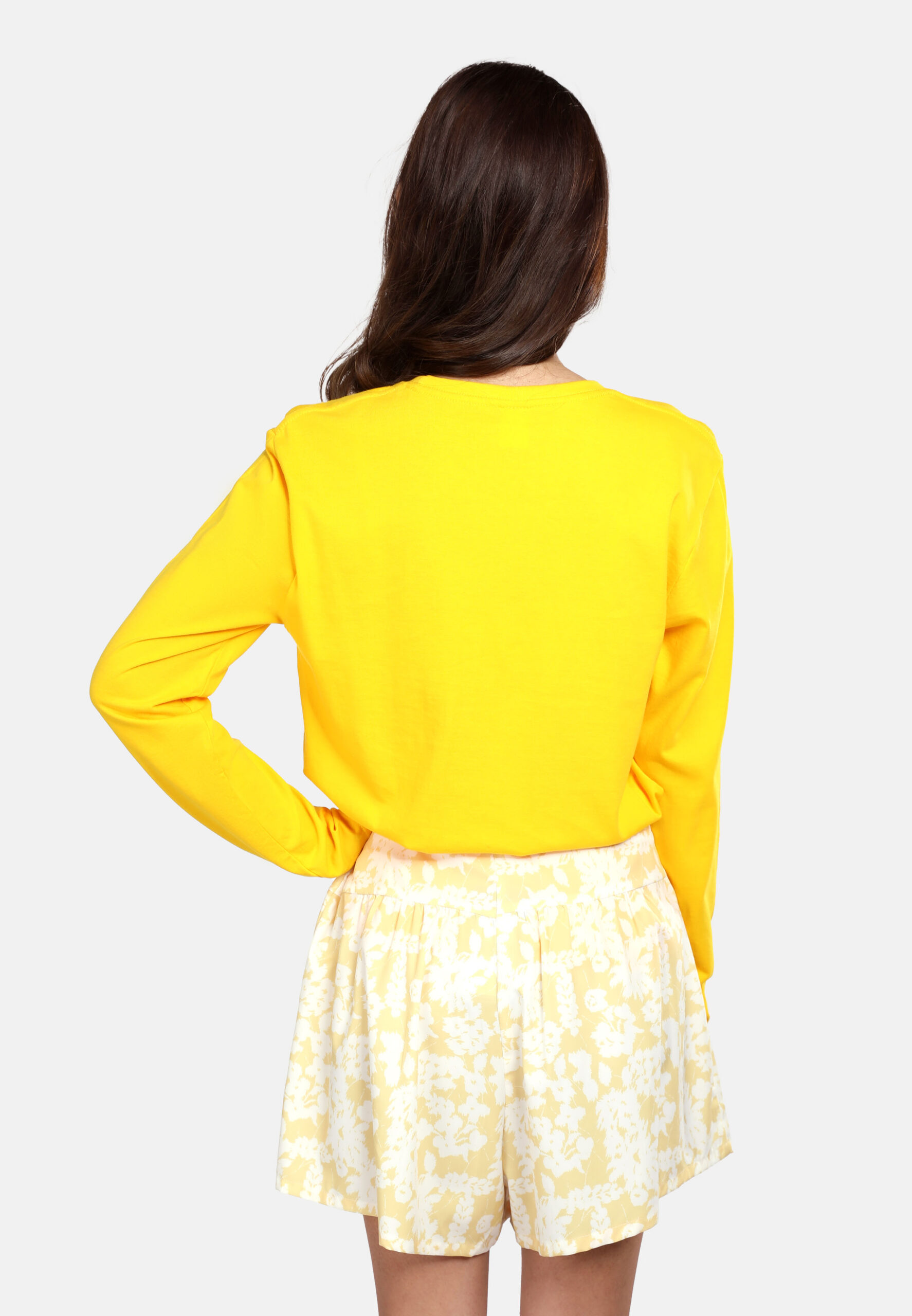 100% Cotton Long Sleeve Round Neck- Yellow (P-601-03) - Image 7