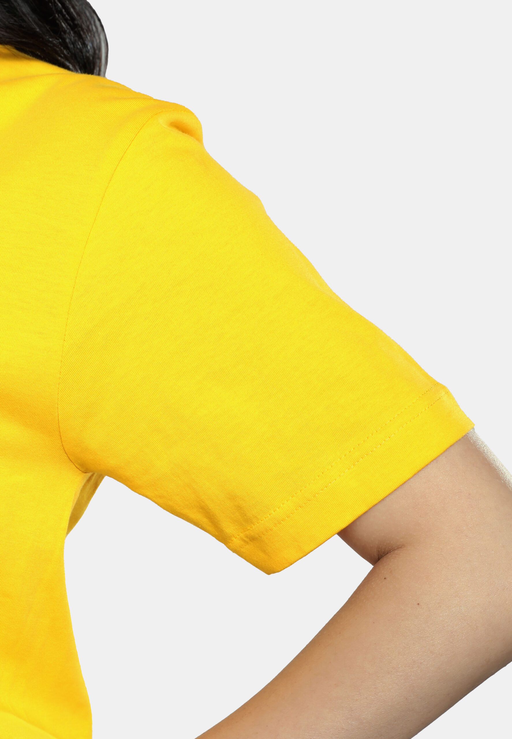 100% Cotton Round Neck (160 grams)- Yellow (P-901-03) - Image 5