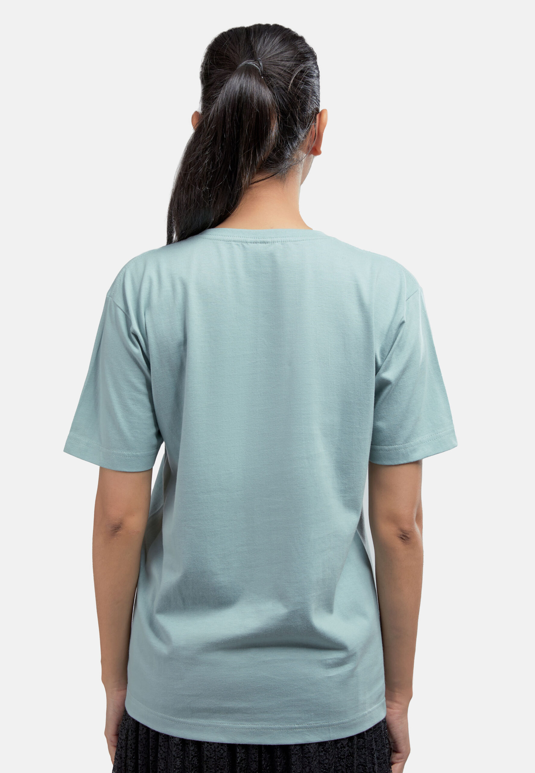 100% Cotton Round Neck (160 grams)- Blue Haze (P-901-11) - Image 7