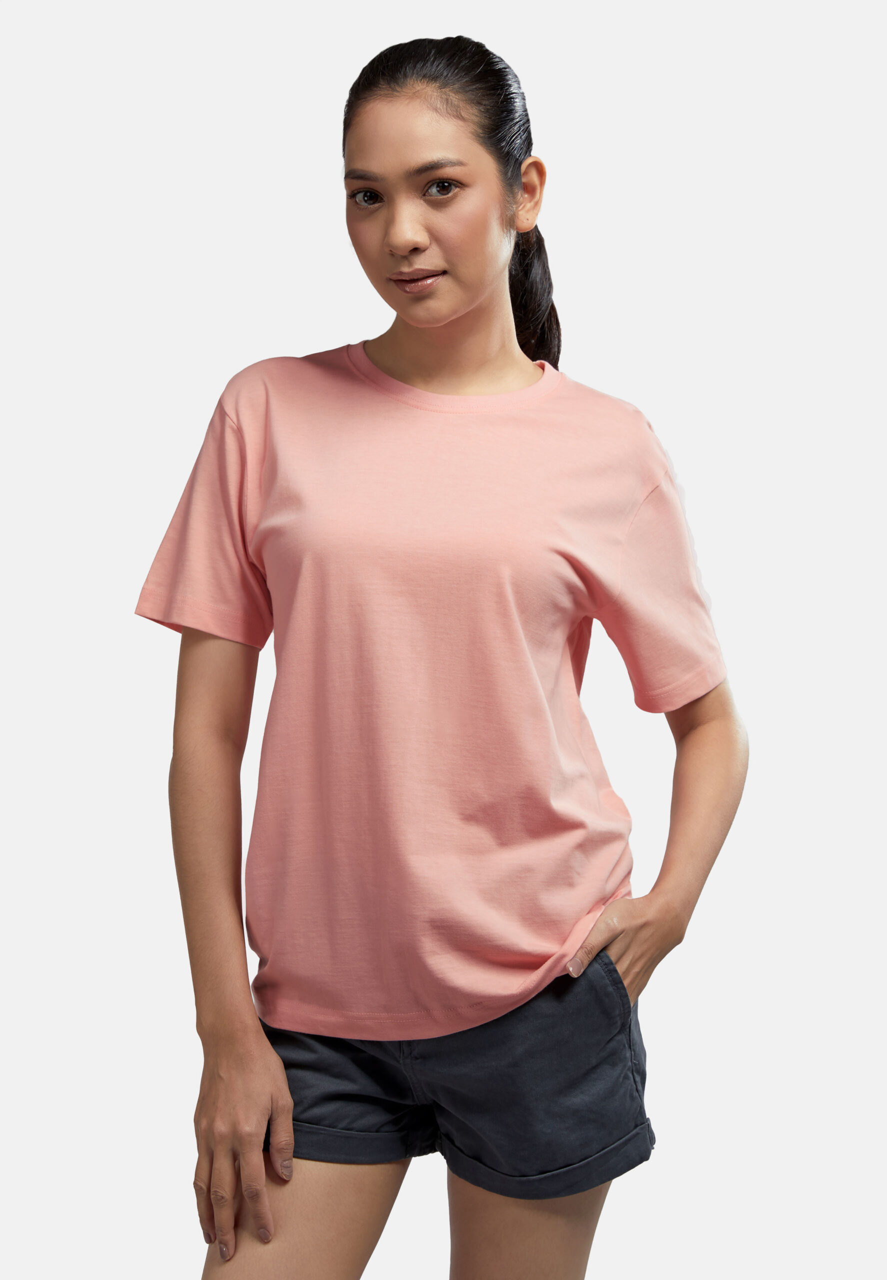100% Cotton Round Neck (160 grams)- Rose Dawn (P-901-40) - Image 6