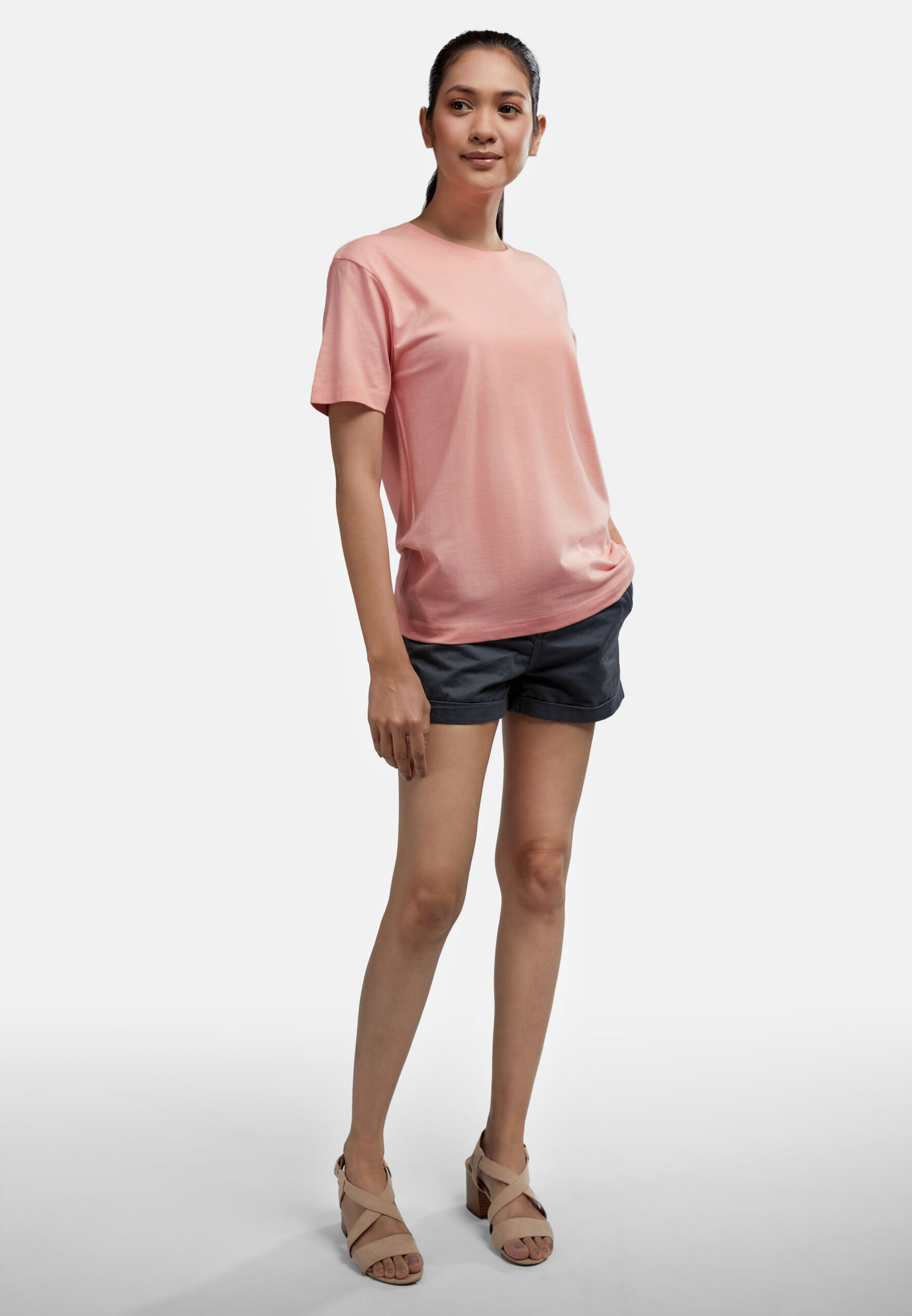 100% Cotton Round Neck (160 grams)- Rose Dawn (P-901-40) - Image 7