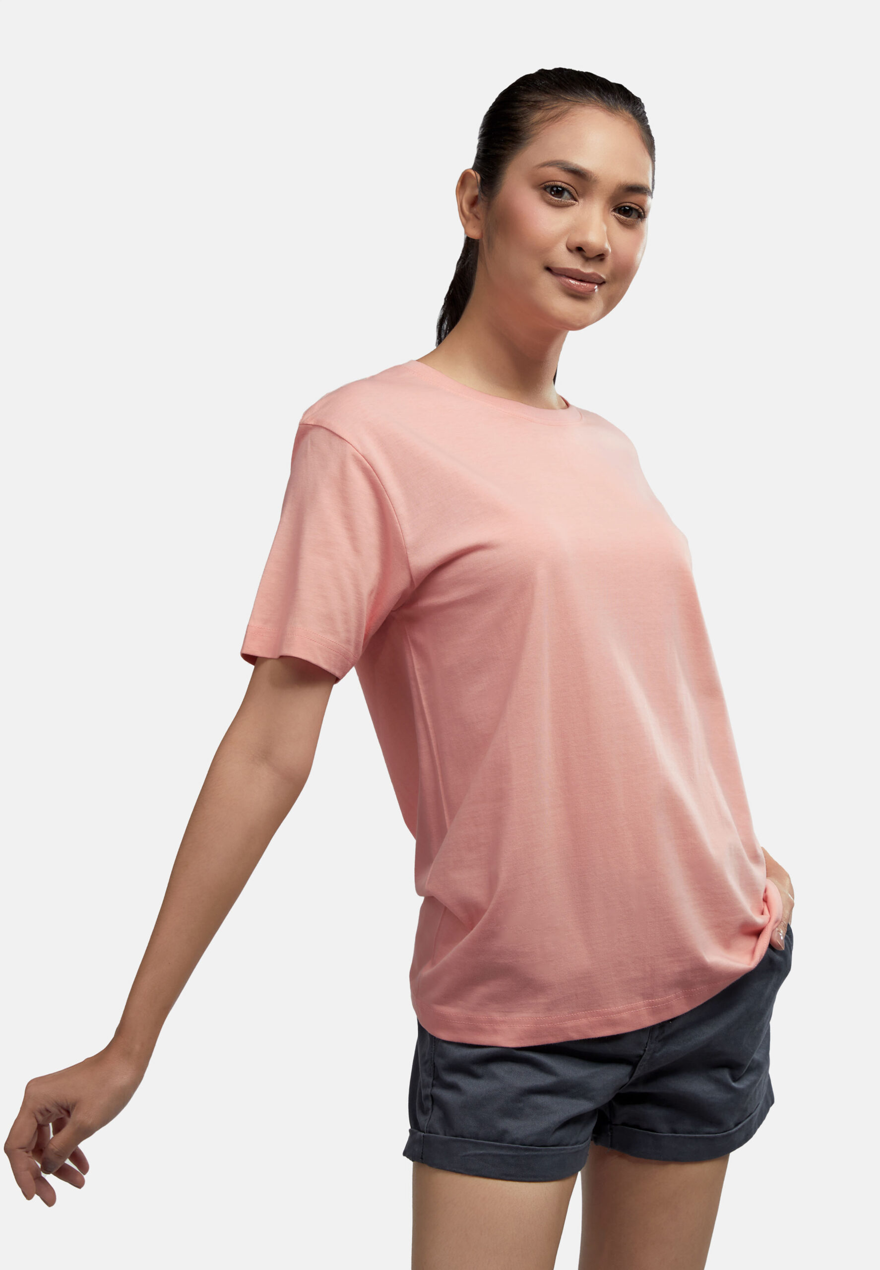 100% Cotton Round Neck (160 grams)- Rose Dawn (P-901-40) - Image 9