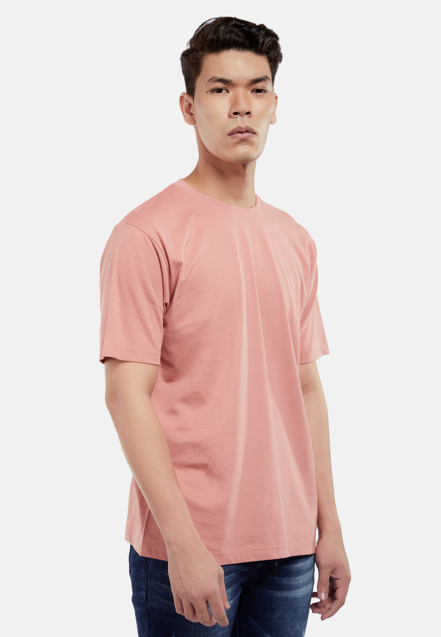 100% Cotton Round Neck (160 grams)- Rose Dawn (P-901-40) - Image 3