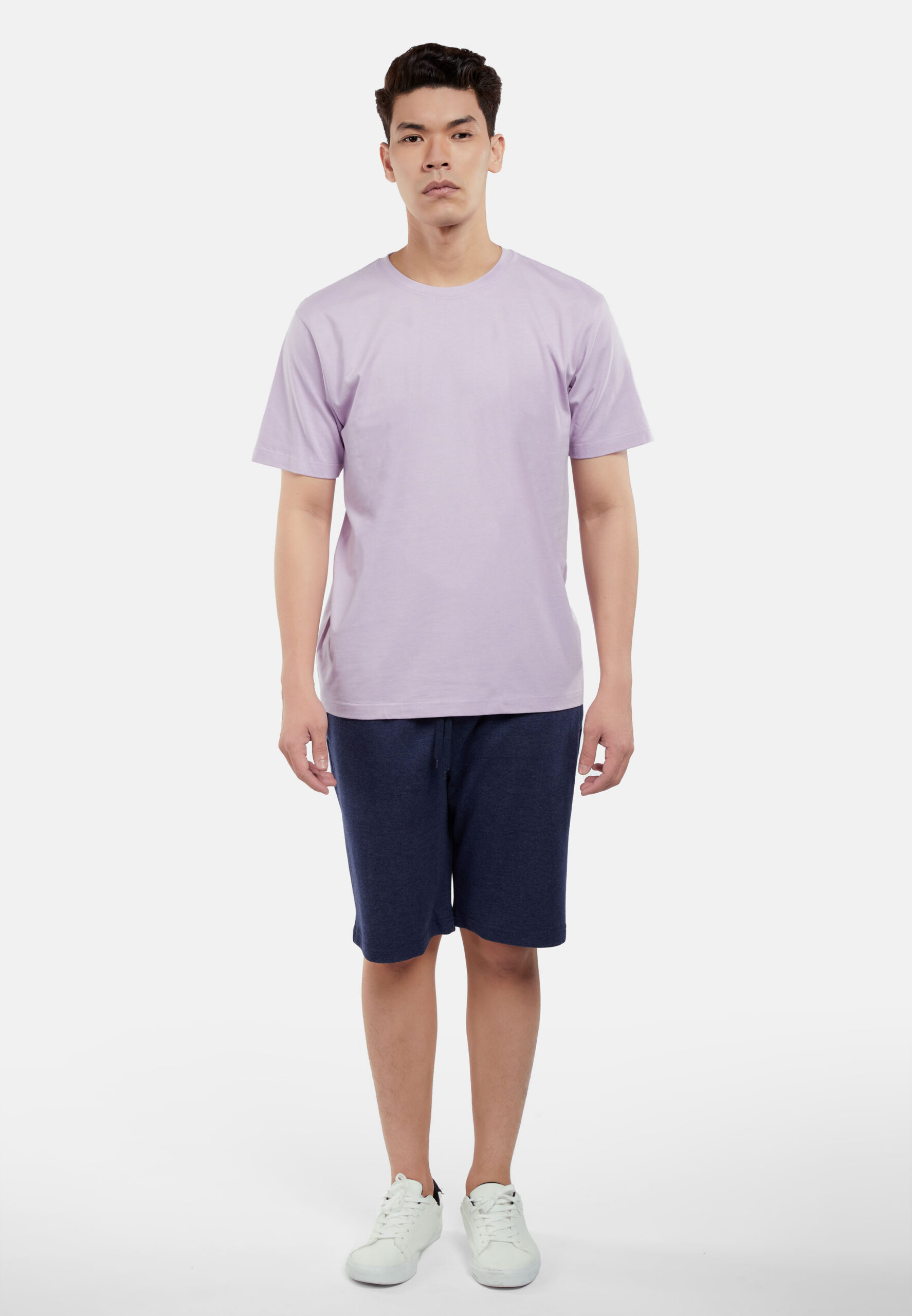 100% Cotton Round Neck (160 grams)- Light Purple (P-901-45) - Image 7