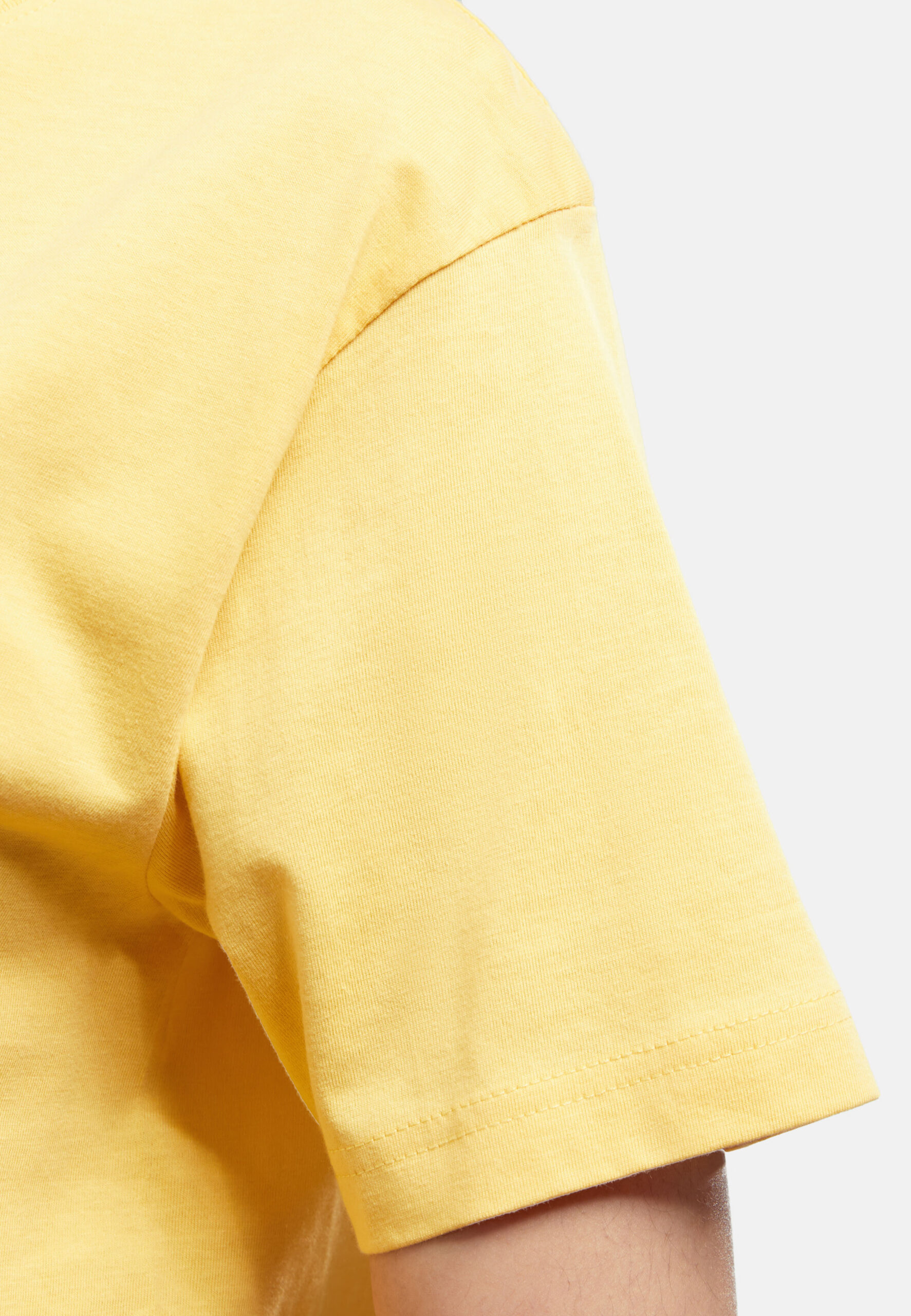 100% Cotton Round Neck (160 grams)- Light Yellow (P-901-57) - Image 9