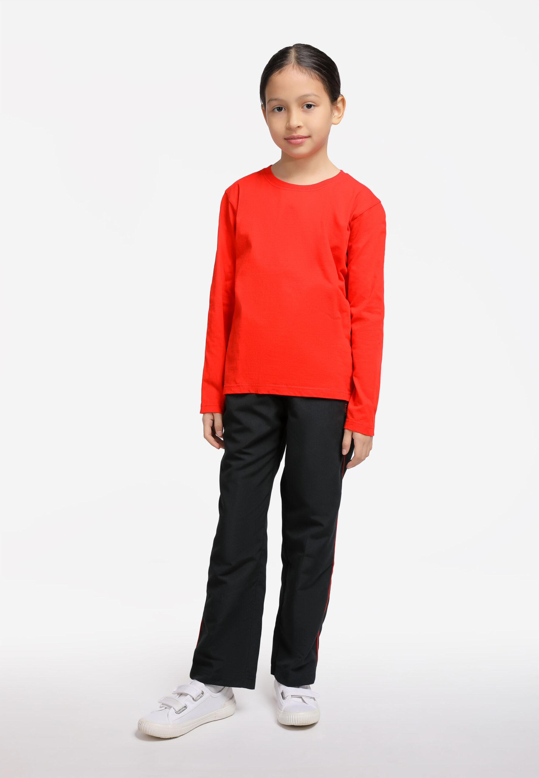 100% Cotton Long Sleeve Round Neck Kids-Red (PK-601-06) - Image 7