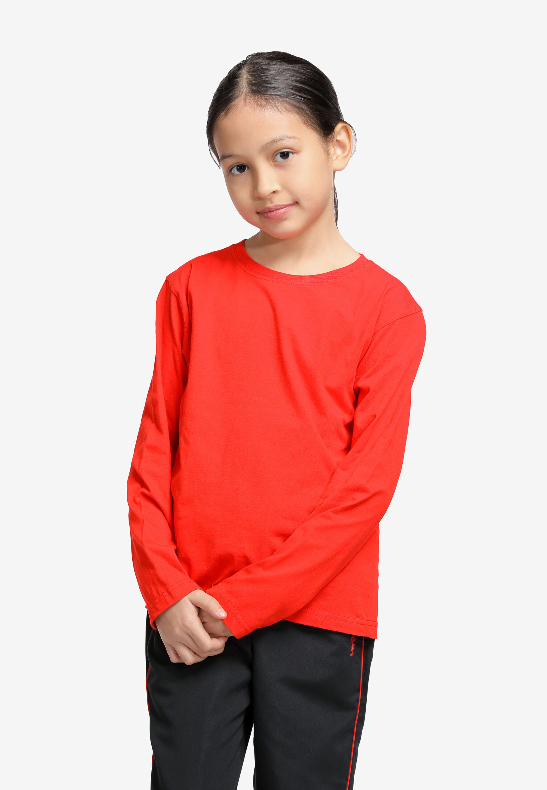 100% Cotton Long Sleeve Round Neck Kids-Red (PK-601-06) - Image 9