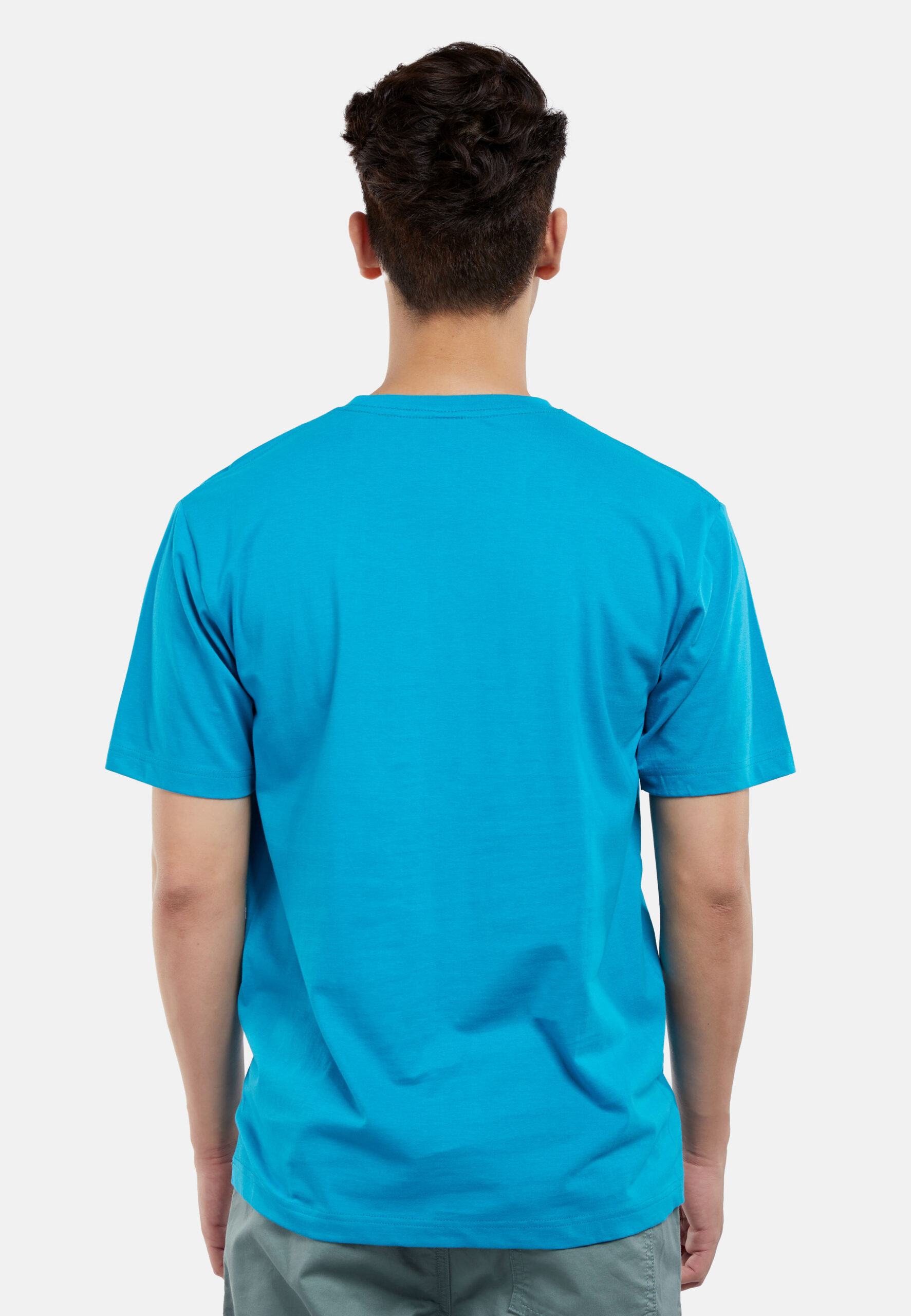 100% Cotton Round Neck (160 grams)- Aqua (P-901-15) - Image 8