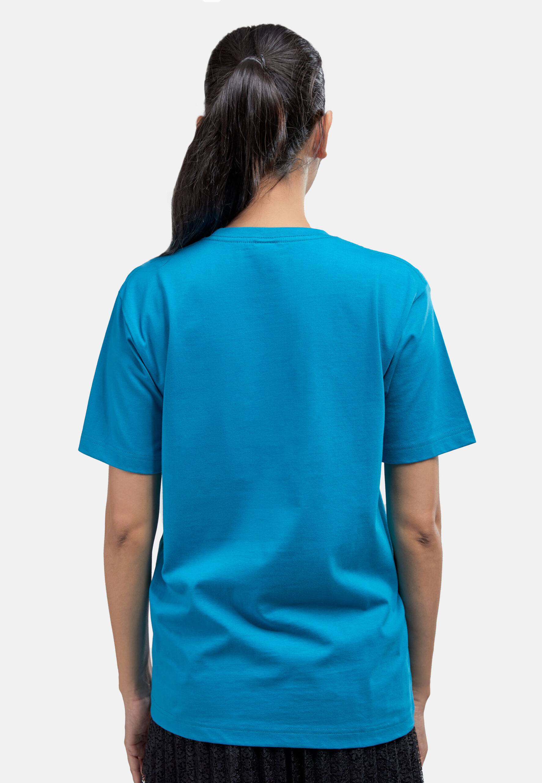 100% Cotton Round Neck (160 grams)- Aqua (P-901-15) - Image 3