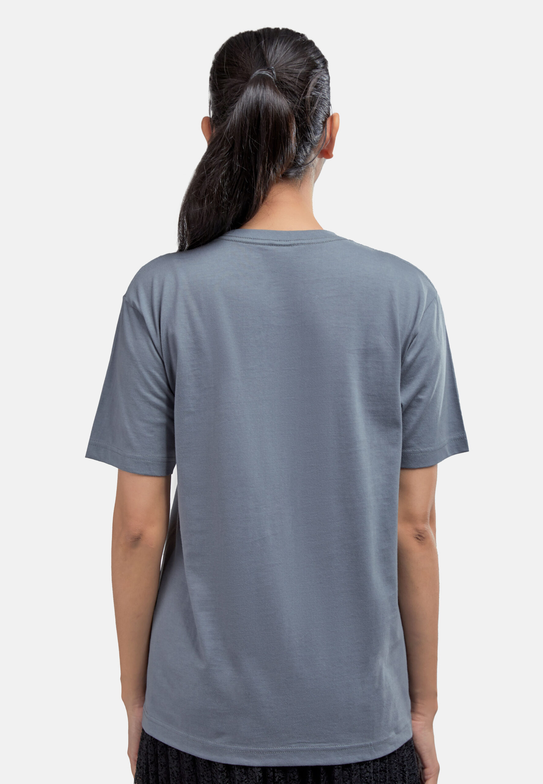 100% Cotton Round Neck (160 grams)- Knight Grey (P-901-71) - Image 3