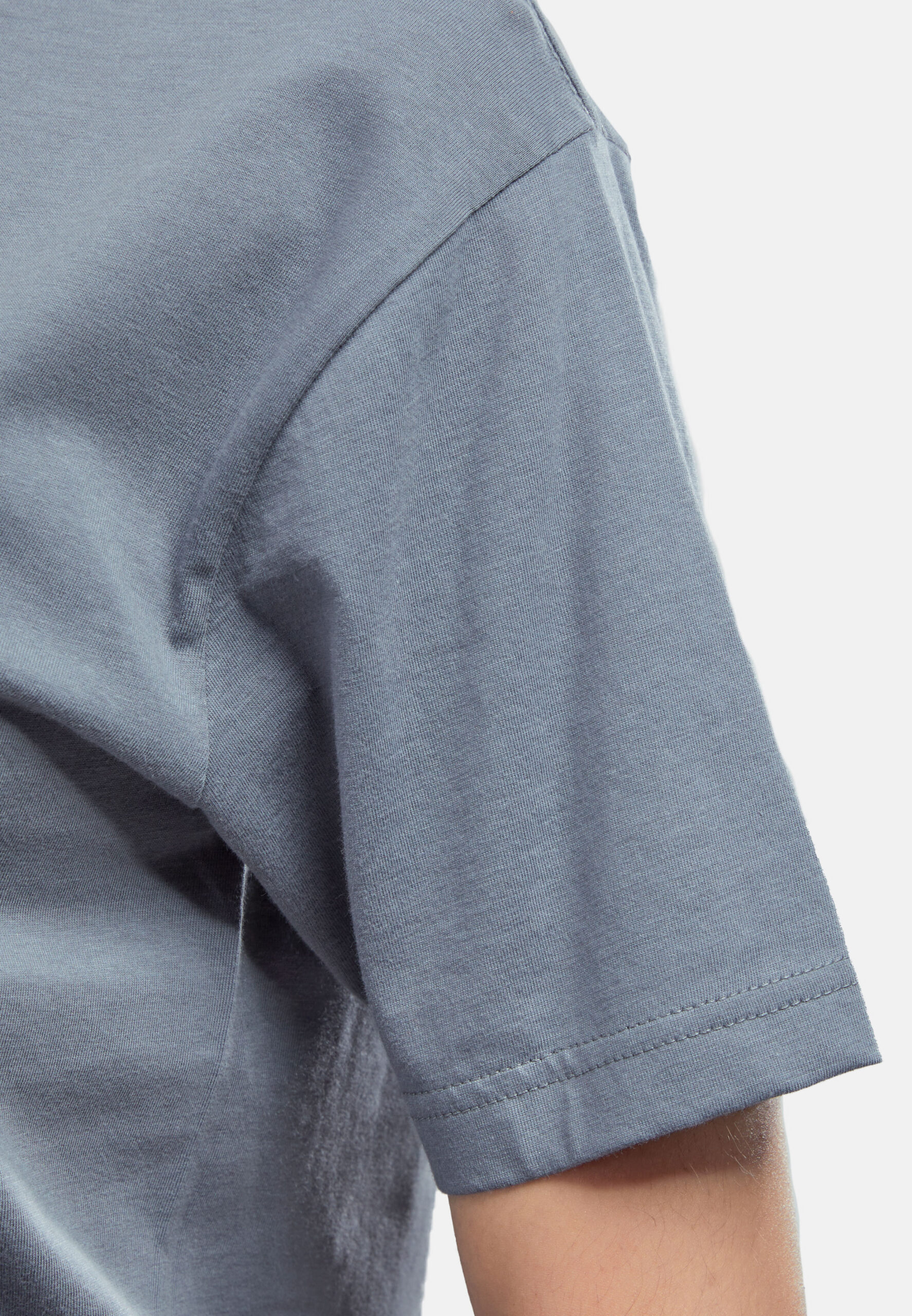 100% Cotton Round Neck (160 grams)- Knight Grey (P-901-71) - Image 5