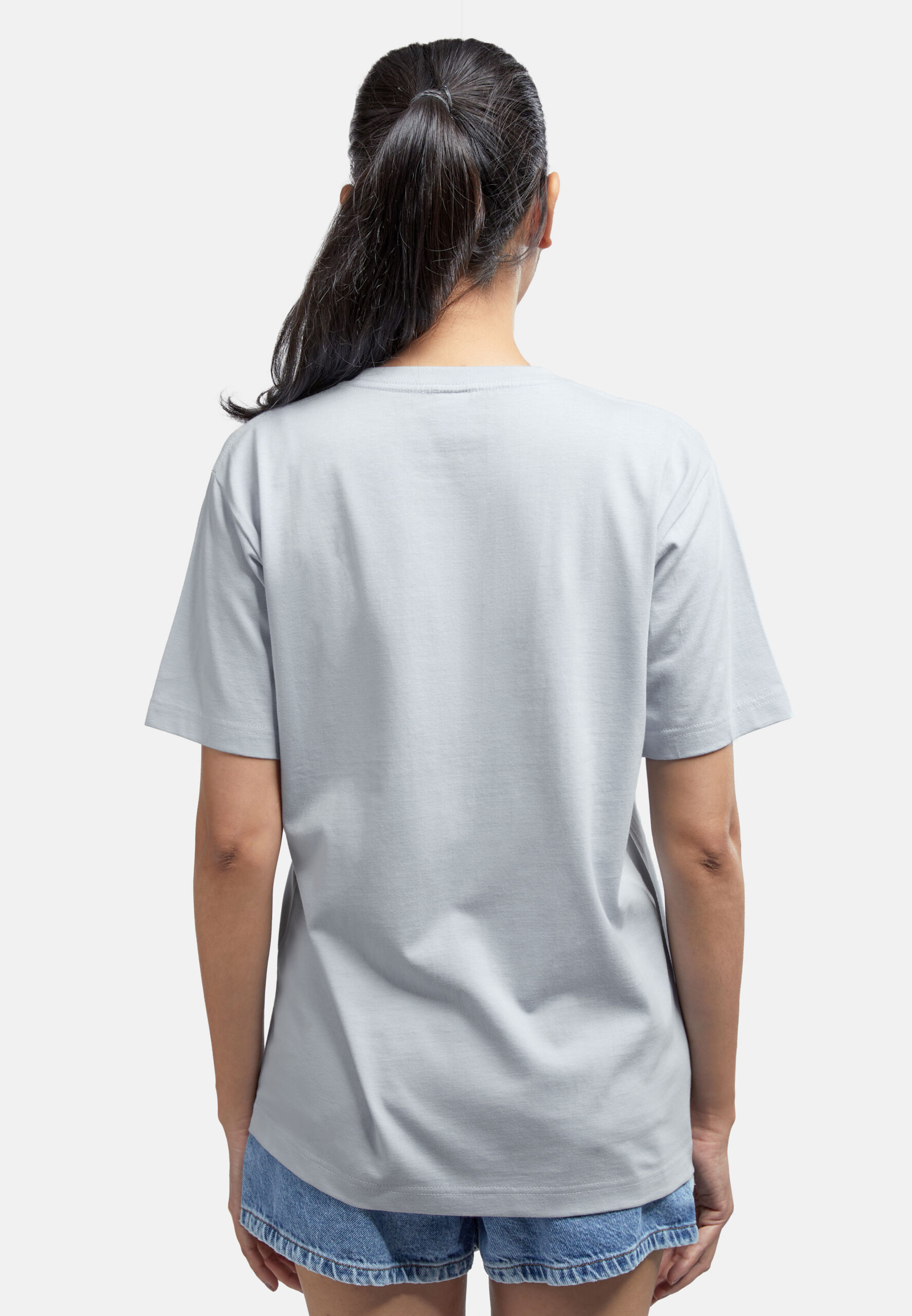 100% Cotton Round Neck (160 grams)- Light Grey (P-901-41) - Image 3