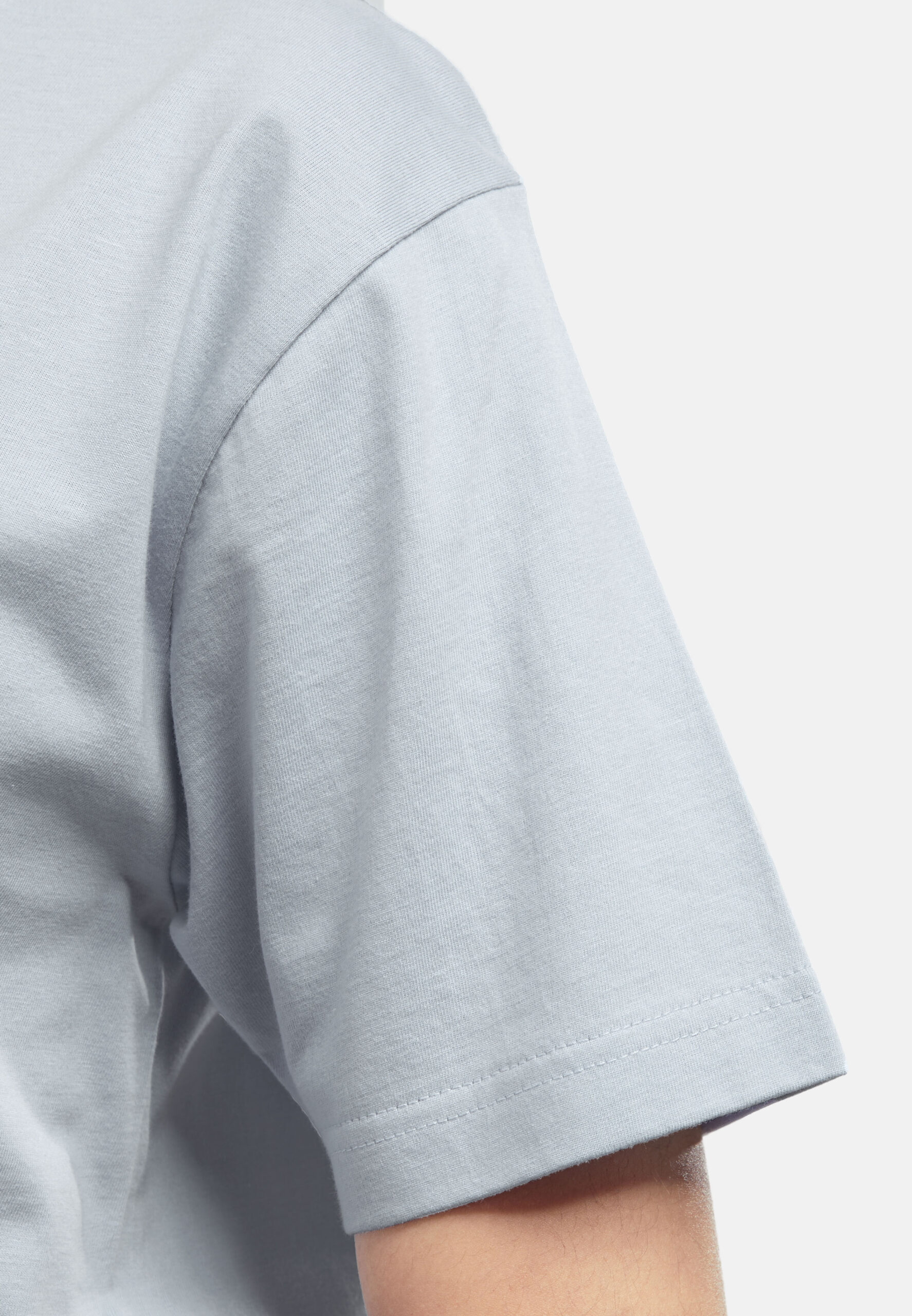 100% Cotton Round Neck (160 grams)- Light Grey (P-901-41) - Image 5